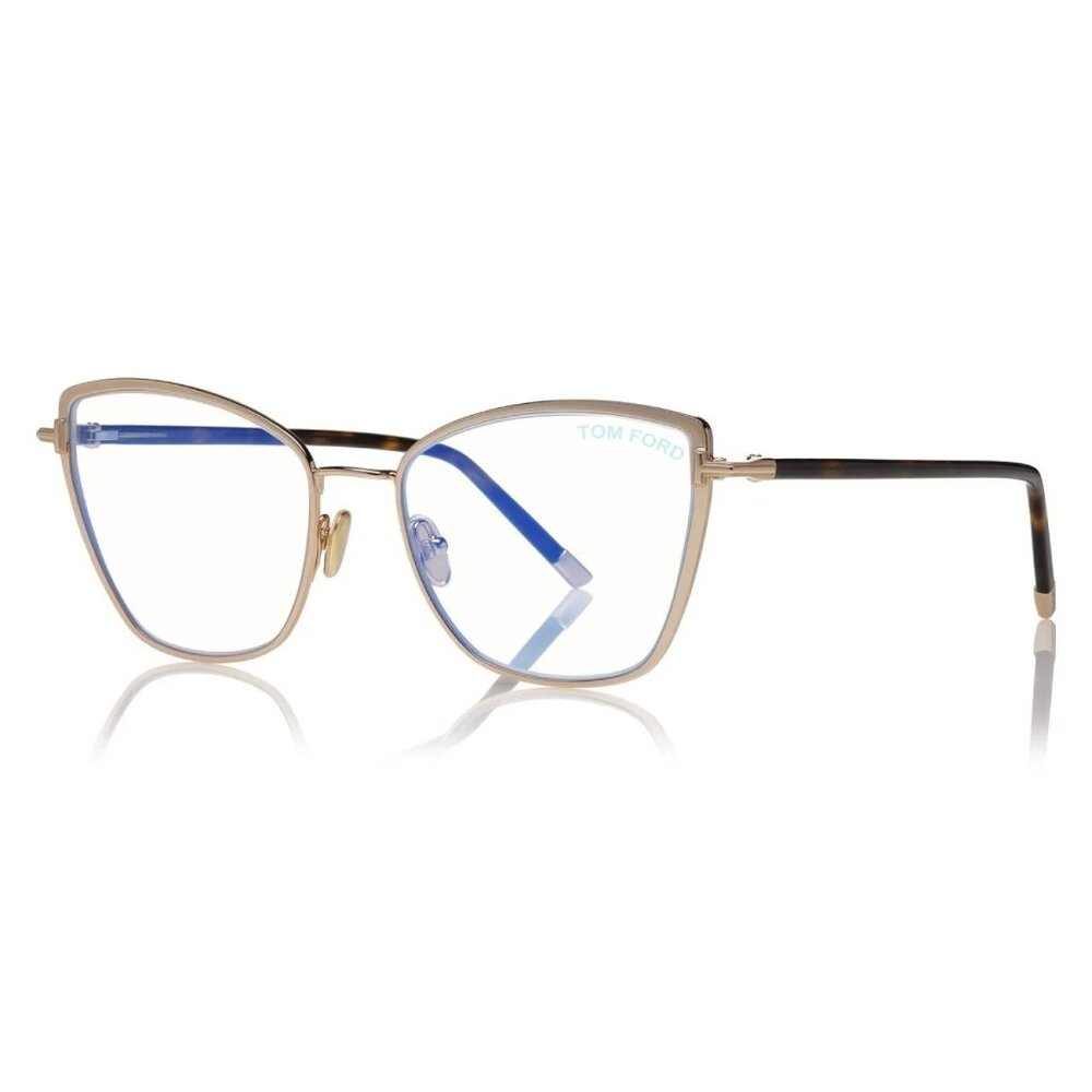 NEW TOM FORD EYEGLASSES ROSE GOLD WOMEN CAT EYE EYEWEAR